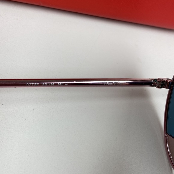 Dior Pink Blue Mirrored Logo Aviators NeverUsed - Picture 8 of 14